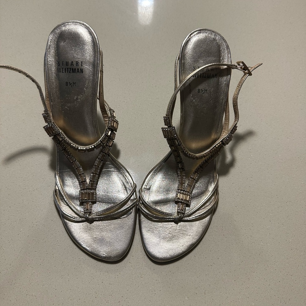 Gold Stuart Weitzman heels size 8.5